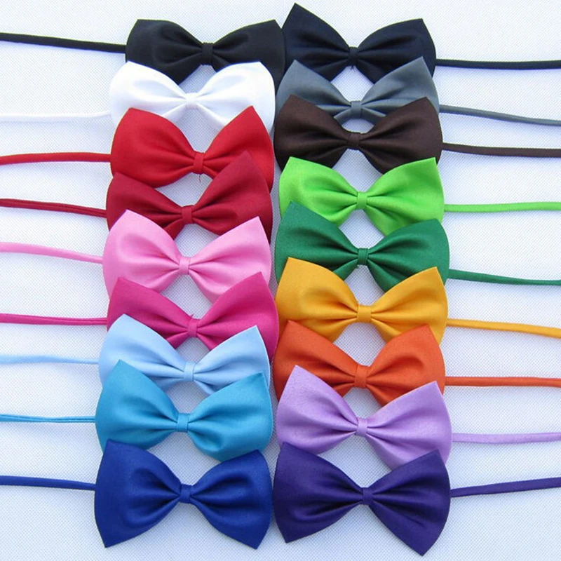 

Cute Pet Christmas Gift For Dog Bow Tie 100pcs/lot Cat Neck tie Pet Grooming Accessories 19 Colors Adjustable Bows For Neck