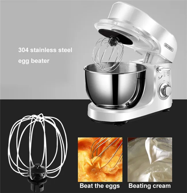 BEIJAMEI Electric Bread Stand Dough Mixer Eggs Blender Kitchen Commercial Food Milkshake Cake Mixing Kneading Machine
