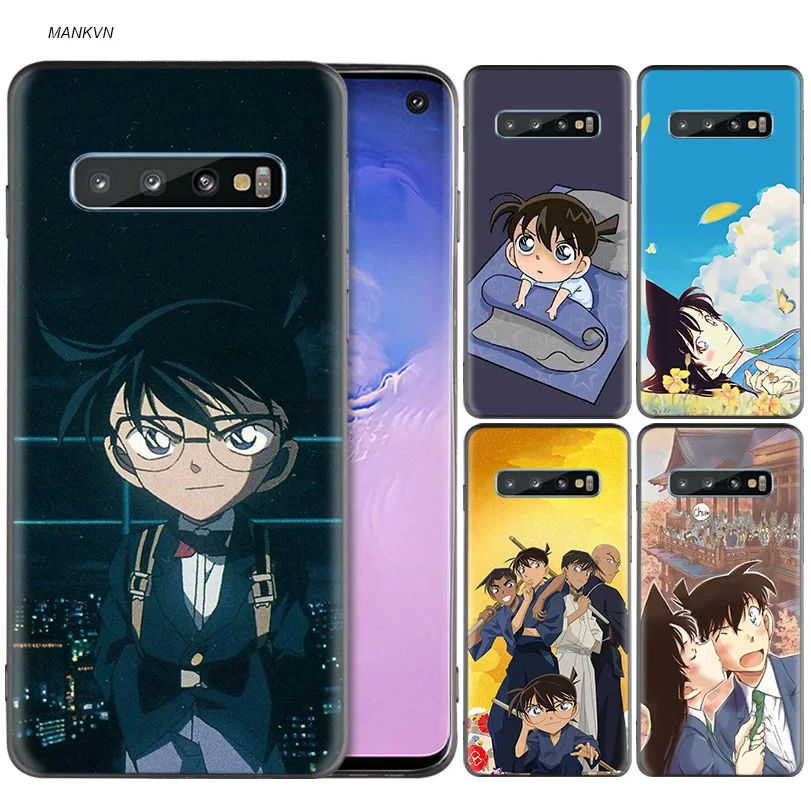 

Anime Detective Conan Black Silicone Case for Samsung Galaxy M20 S10e S10 S9 M10 S8 Plus 5G S7 S6 Edge Cover Coque