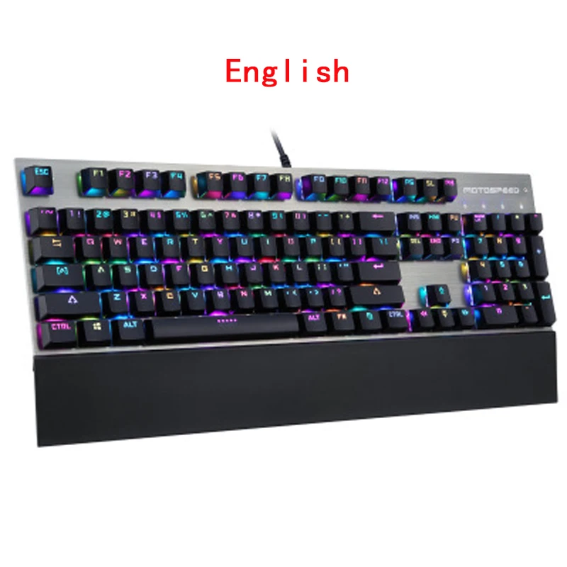 Оригинальная механическая клавиатура Motospeed CK108 RGB синий/черный переключатель