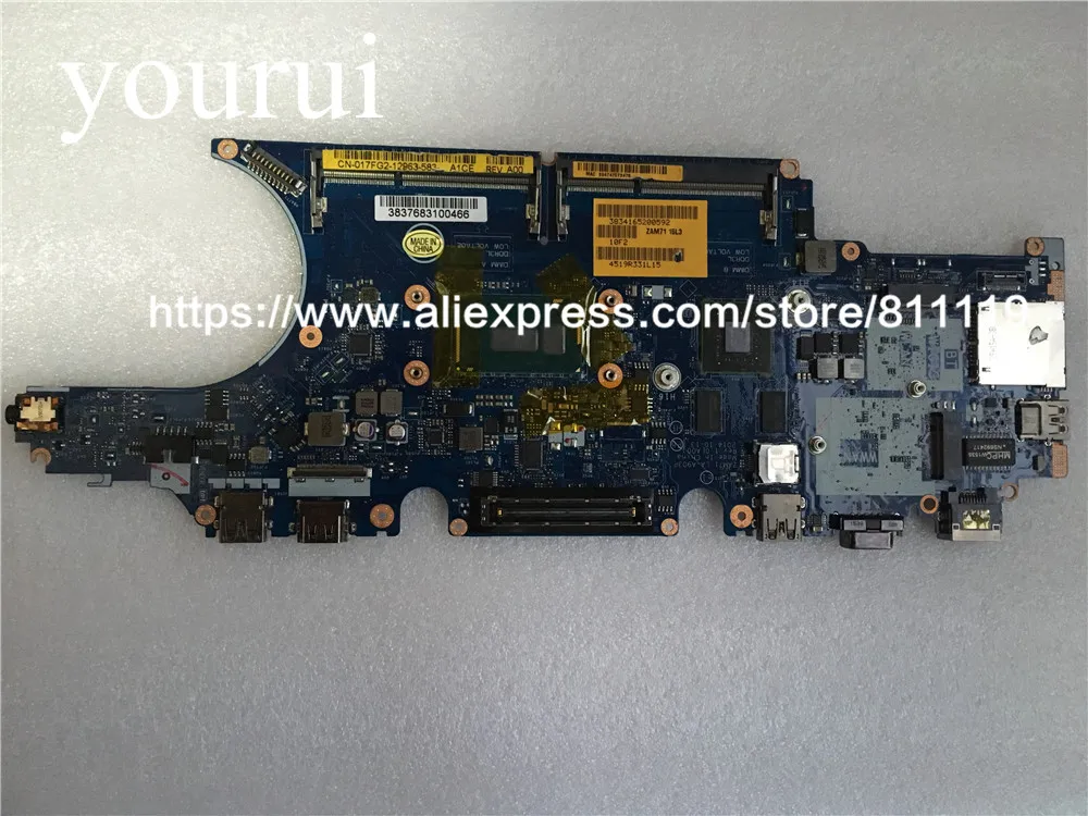 Yourui для Latitude 14 E5450 17FG2 017FG2 ZAM71 LA-A903P i7-5600U 840 м DDR3L неинтегрированная материнской