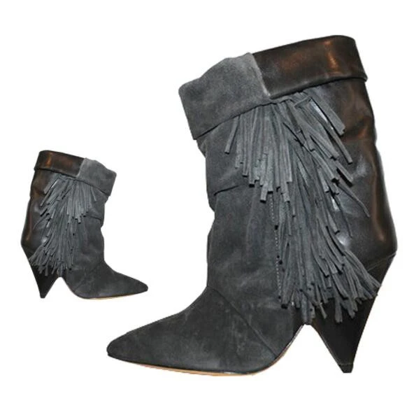 Apoepo-Brand-2018-Newest-Suede-Fringed-Ankle-Boots-Pointed-Toe-Woman-High-Heel-Boots-Spike-Heels (1)