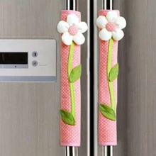 Новая кухонная крышка ручки холодильника аксессуары инструменты дверь холодильника цветы для ручек горошек перчатки с принтом домашний декор