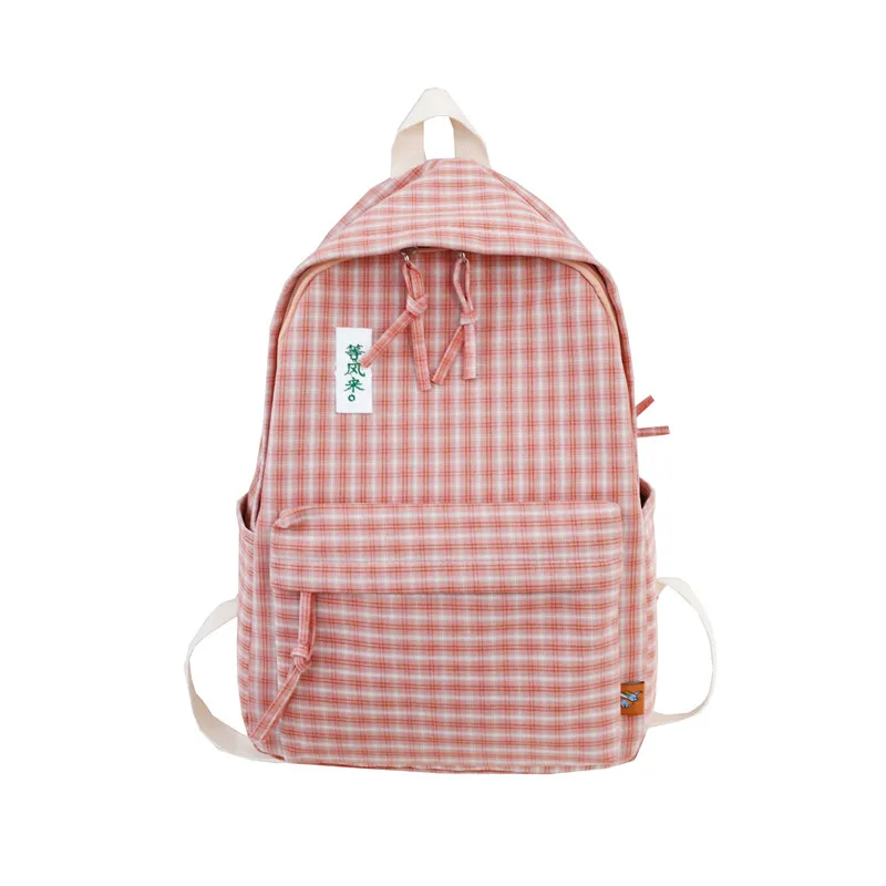 

Fresh Backpack Sweet England Style Grids School Bag for Teenage Girls Lightweight Large Capacity Leisure Or Travel Bag for Women