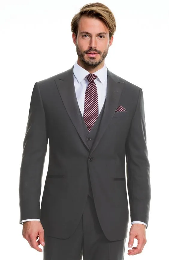Abiti da uomo abito da uomo per smoking da sposa grigio antracite abiti da  sposo 2021|3 piece suit|suits for menfor men suit - AliExpress