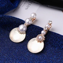 Корейский Винтаж большой металлический ключ вафли Кристалл Имитация Перл заколки для волос Зажимы для Для женщин модные аксессуары для волос заколки