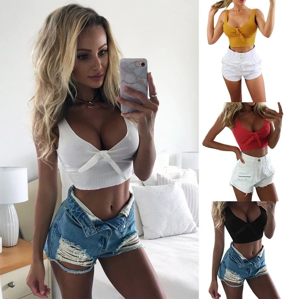 

2017 New Fashion Women Bow Solid Sexy Strapless Sleeveless Tank Top For Women Hot Sale#35