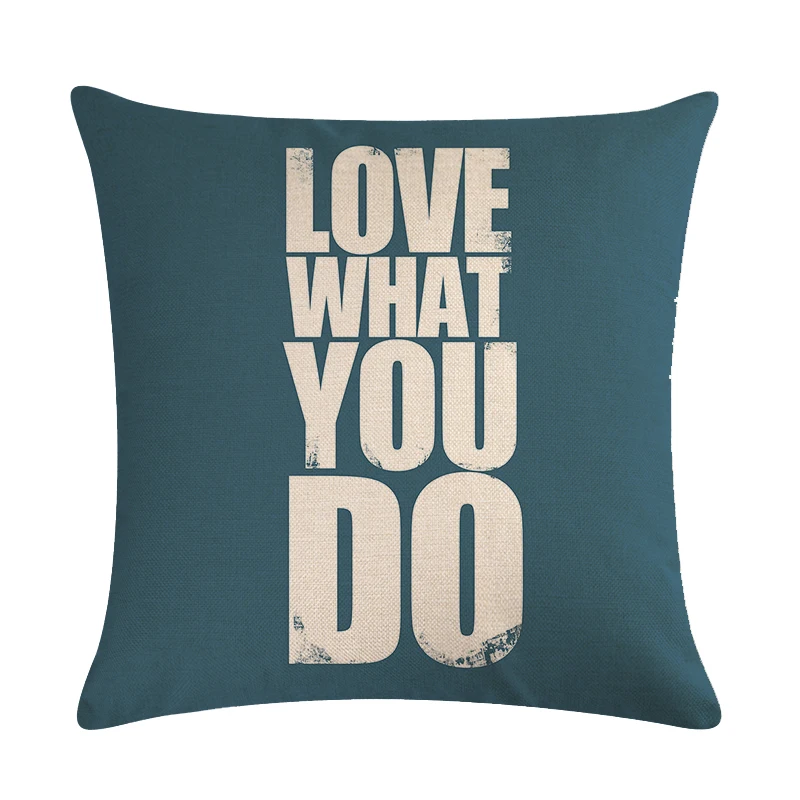 Наволочка с узором Love what you do и декоративная наволочка для гостиной 45*45 см