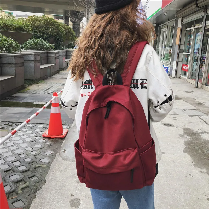 

2019 Female High Quality Canvas Travel Backpack Women Mochila Feminina Sac A Dos Back Pack School Bags For Teenage Girl Rucksack