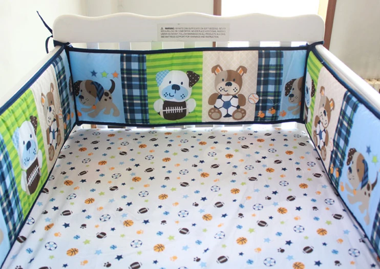 5pcs Embroidery Baby Bedding Sets For Cot Bumper Bed Sheet Cotton Crib Kit For Kids ,include (4bumper+bed cover) 5pcs embroidery cotton crib bed linen kit cartoon baby cot bedding set bed sheet include 4bumper bed cover