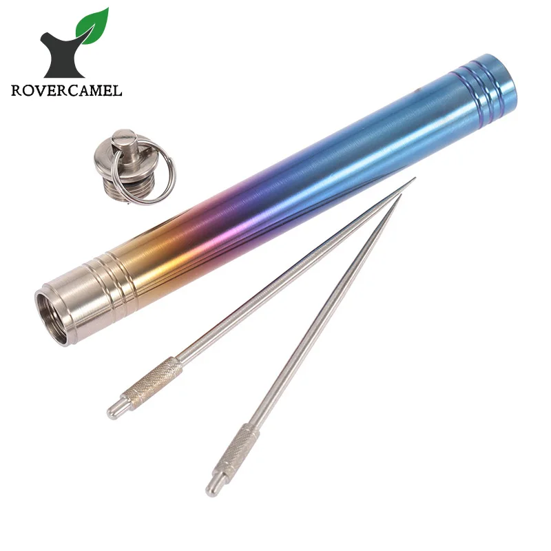 

Rover Camel Mini Pill Box Slip-resistant Sealed Waterproof Titanium Container