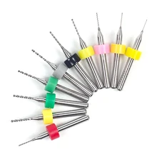 10 шт./компл. 0,1 мм-1,2 мм PCB гравировки брелок, вольфрамная сталь, спиральное сверло сплав micro Сверла по металлу янтарь пчелиный воск удар 0,2-3,0 SMT станок с ЧПУ