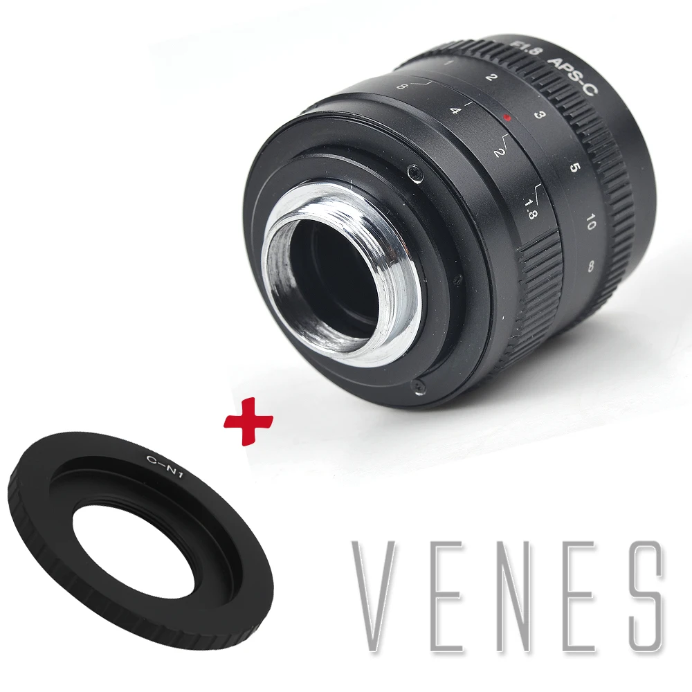 

50mm F1.8 For C Mount C Suit For 16mm C Mount Film Lens to Nikon 1 Camera +with APS-C Television TV Lens/CCTV Lens