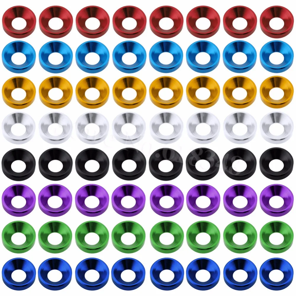 80PCS Lot Aluminum M4 Countersunk Washer Flat Head Screws Bolts For Hobby RC Model Car Quadcopter
