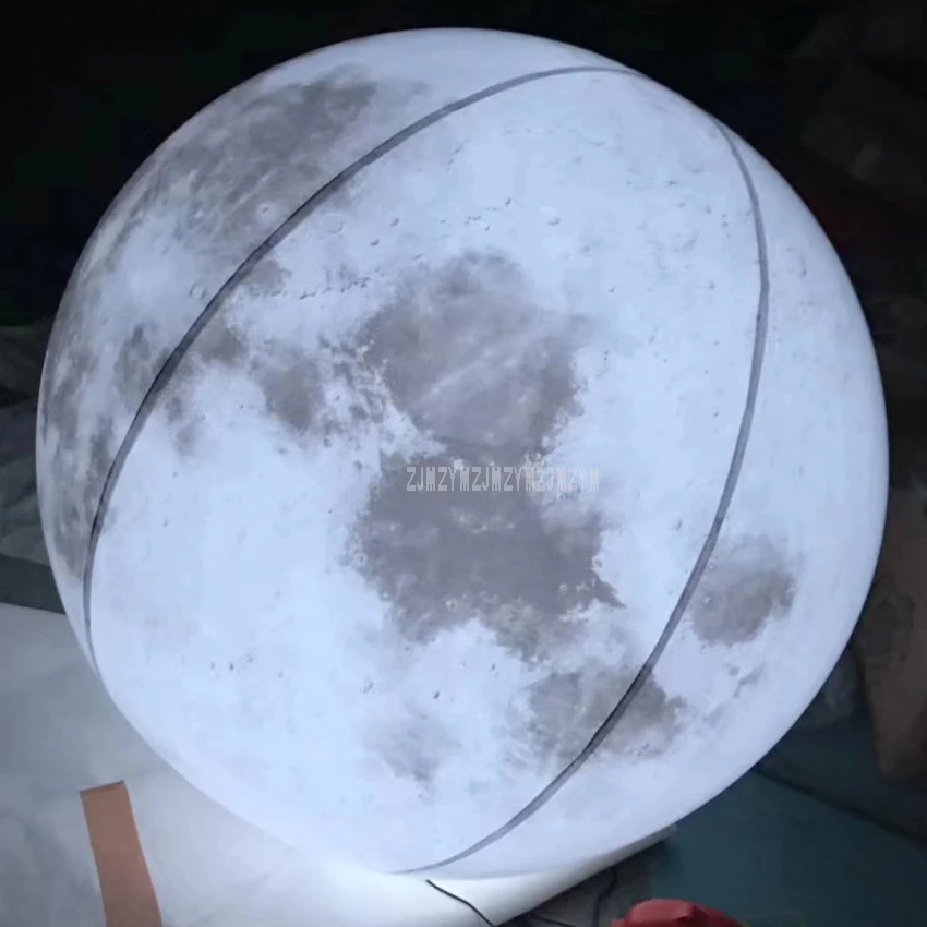 

2.5m Height Led Lighting Gaint Inflatable Big Balloons Moon Air Model Oxford Fabric Air Balls For Advertising Tool
