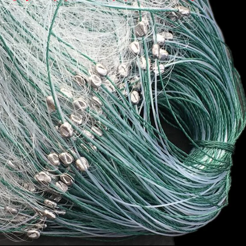 H1.5m*L90M 3 layer 6cm mesh gill net fish trap  fishing sticky net rede pesca fishing network Fishing supplie sink net trammel