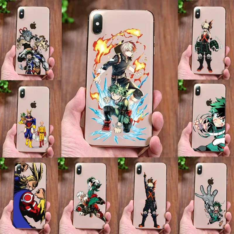 

Japan Anime My Hero Academia One Piece TPU Silicone Phone Case For iPhone 11Pro MAX 8 7 6 6S Plus 5 5S SE XR X XS MAX 10 Coque