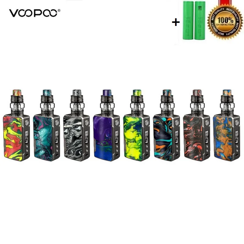 

Voopoo Drag 2 Platinum 177W TC Kit Electronic Cigarette with Uforce T2 Tank Powered By Dual 18650 Vape Vaporizer VS Shogun X217