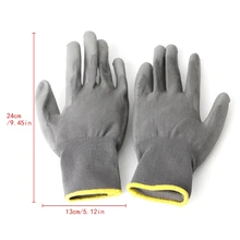 1 пара нейлон с ПУ-покрытием ладонной части покрытием защитные рабочие перчатки сад сцепление строителей