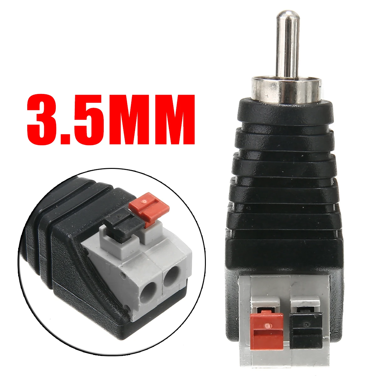 

Universal Wire A/V Cable to Audio Male RCA Adapter Jack Press Plug Cabe Speaker RCA Connector Adapter Cables For Audio Cable