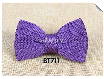 New Men Solid Knitted Bowtie Bow Tie for Mens Pre-Tied Adjustable Knit Bowtie 20 colors Free shipping - Цвет: BT711