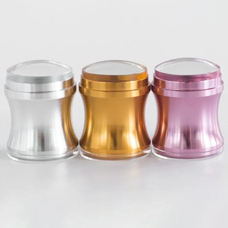 

1pc XL Silicone Nail Stamper Metal Holder Stamper with Scraper Manicure Nail Art Stamp Tools 4cm