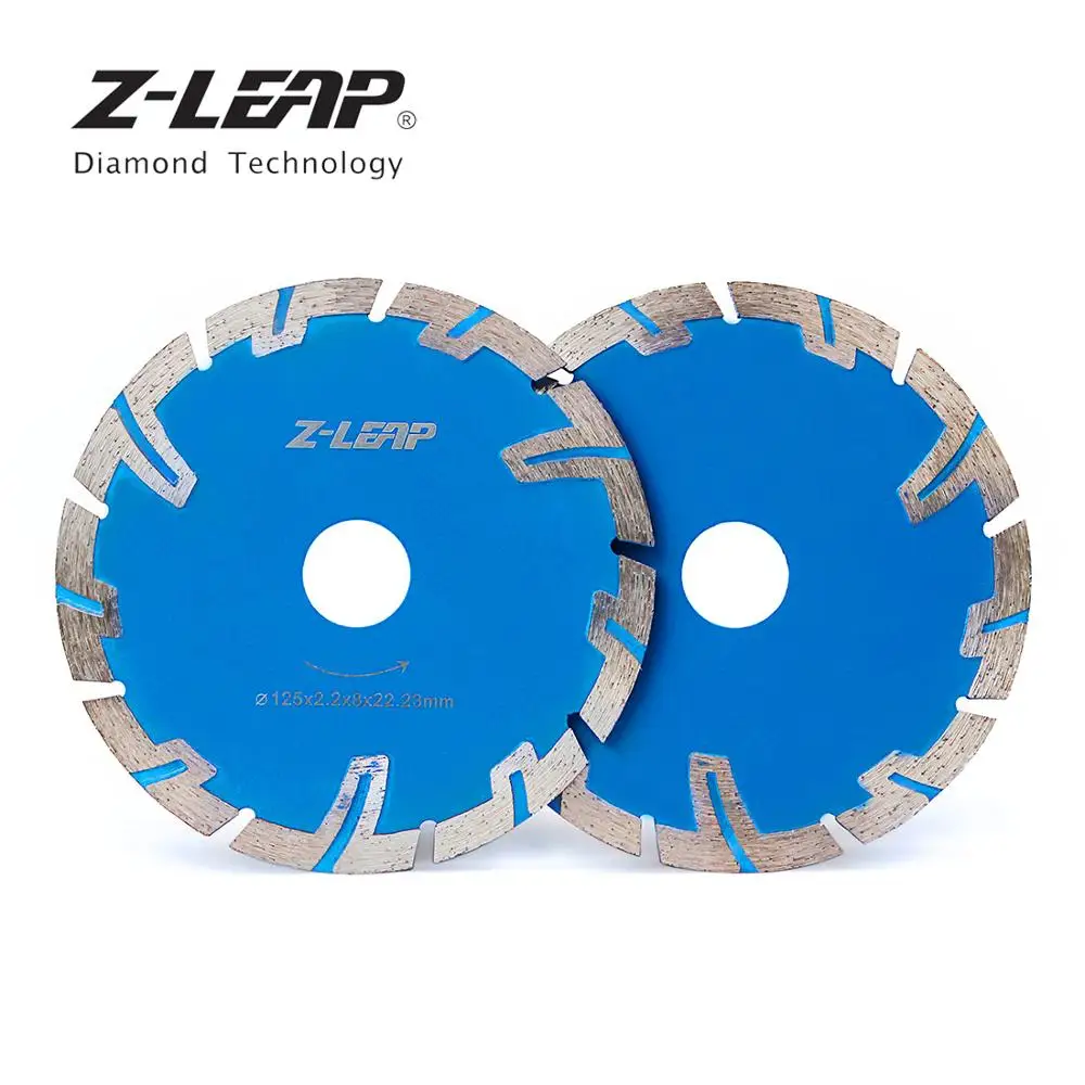 

Z-LEAP 5" Diamond Saw Blade Granite Concrete Marble Sandstone Diamond Cutting Disc 125mm T-Segmented Wet Dry Use Grinding Wheel