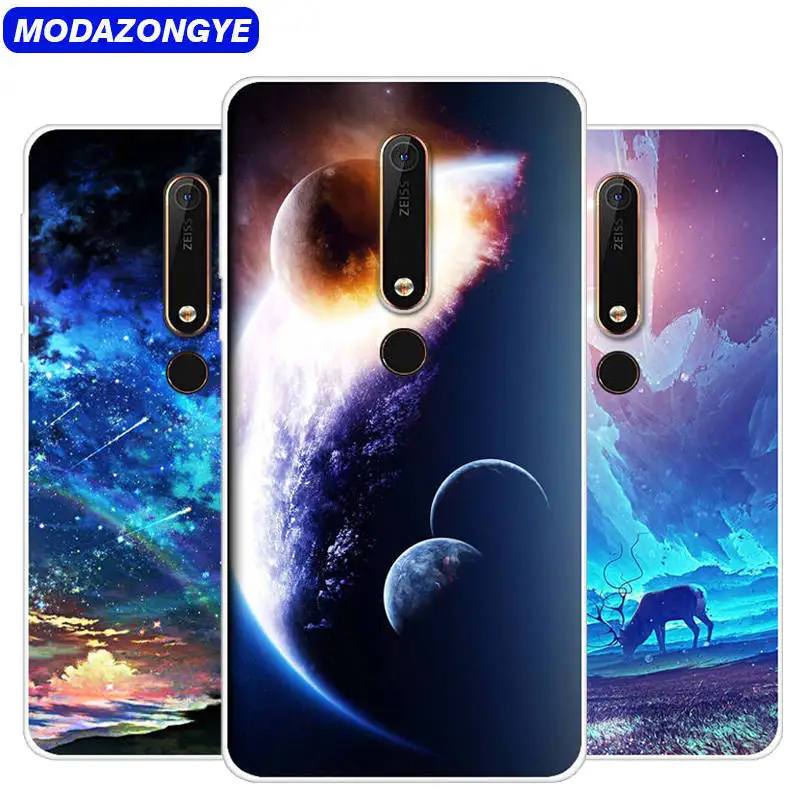 

Nokia 6 2018 Case Nokia 6.1 Case Cover Soft Silicone Back Cover Phone Case Nokia 6 2018 TA-1068 TA-1050 TA-1043 TA-1045 Case