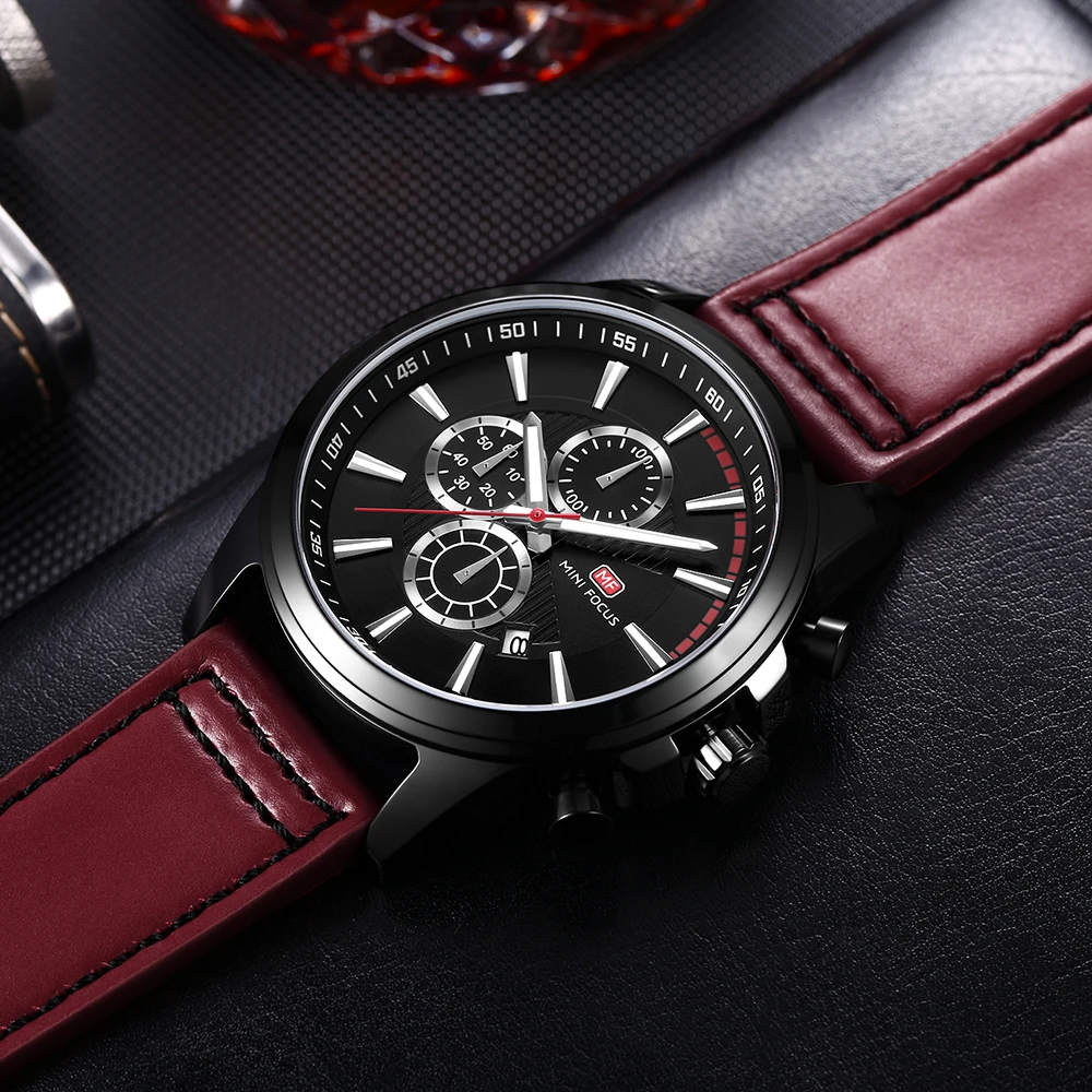MINIFOCUS Men's Wristwatch Quartz Watches Men Luxury Brand Waterproof Leather Strap Fashion Wrist Watch Montre Homme Male Clock MINIFOCUS Men's Wristwatch Quartz Watches Men Luxury Brand Waterproof Leather Strap Fashion Wrist Watch Montre Homme Male Clock
