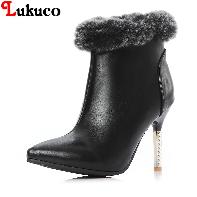 

2018 NEW FASHION style women ANKLE boots large size 36 37 38 39 40 41 42 43 FUR design high quality real pictures free shipping
