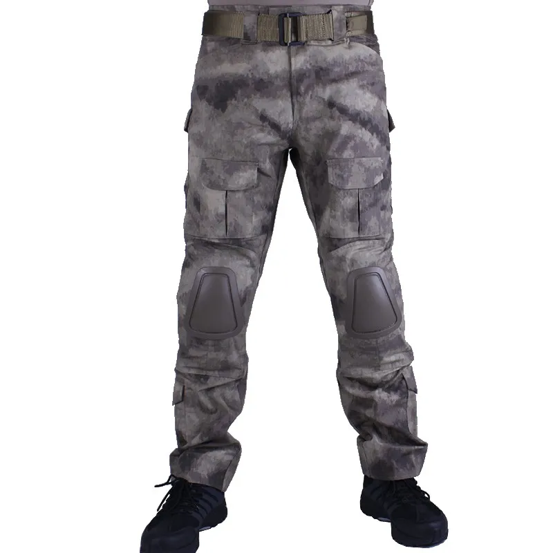 Охотничьи камуфляжные штаны tactische Broek A-TACS AT broek en kniebeschermers Военная униформа для косплея