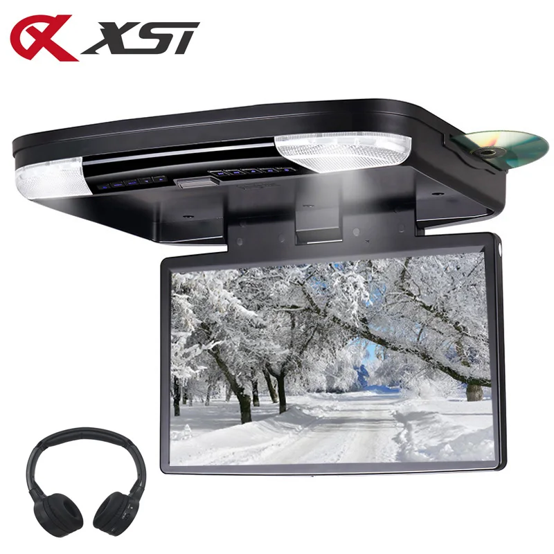 XST 15 6 дюймовый автомобильный потолочный DVD откидной монитор с встроенным ИК FM
