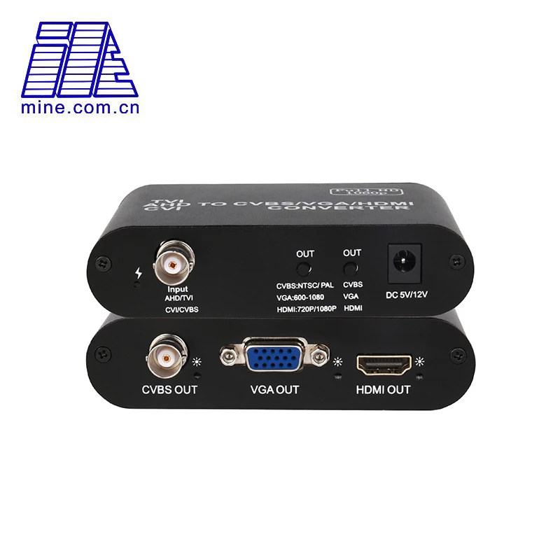 

HD Video Converter AHD / CVI / TVI Input to HDMI / VGA / CVBS Output AHD1509