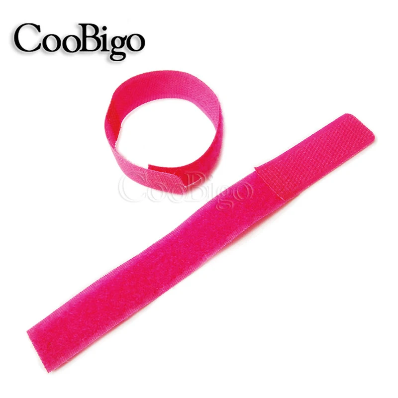 5 шт. в упаковке, красочные многоразовые Волшебные Ленты, сматывающее устройство для сматывания шнура, кабельные стяжки, обёрточная бумага, Проволочная лента, застежка, органайзер для дома и офиса - Цвет: Pink