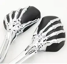 Universal Skull Chrome and Black font b Motorcycle b font Skeleton Bone Hands Side font b