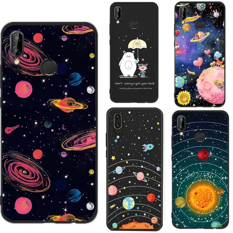 Модный Звездный чехол для huawei P20 Lite розовый авиационный Fundas Мягкий силиконовый