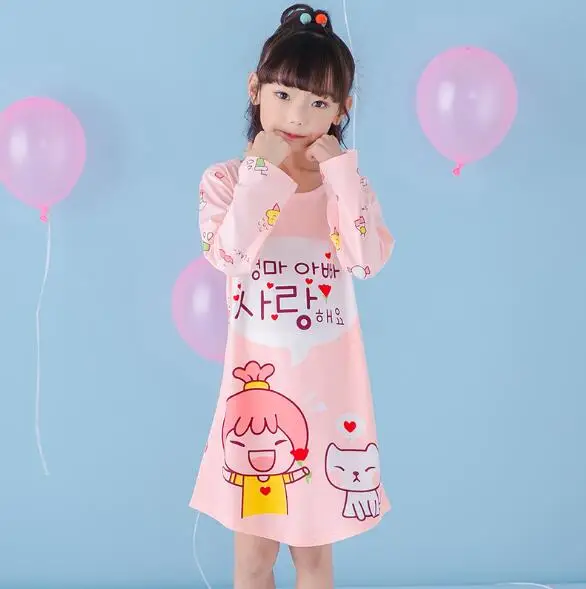 style 8 Домашняя одежда для девочек От 2 до 12 лет Новинка г. осень и весна Стиль девушка Ночные рубашки для девочек платье Детская одежда Обувь для девочек пижамы платье принцессы для девочек - Цвет: style 8