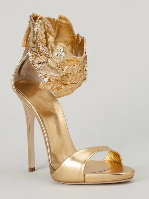 designer shoes gold