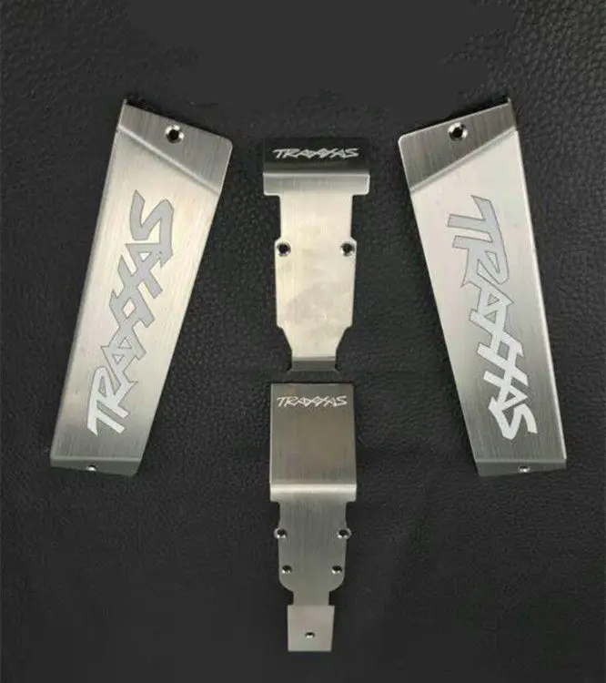 Stainless Steel Chassis Armor Skid Plate Battery Protector for 1/10 TRAXXAS E-REVO SUMMIT RC Car Parts