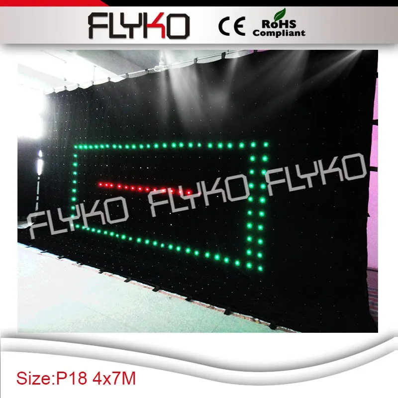 

LED Video Curtain With PC Controller For DJ Wedding Backdrops CE ROHS LED Vision Curtain