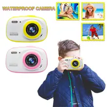 Детская камера 1080P HD Водонепроницаемая мини перезаряжаемая цифровая фронтальная и задняя селфи видеокамера для детей Подарки Развивающие игрушки