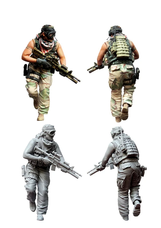 

[tuskmodel] 1 35 scale resin model figures kit US special forces operators seven