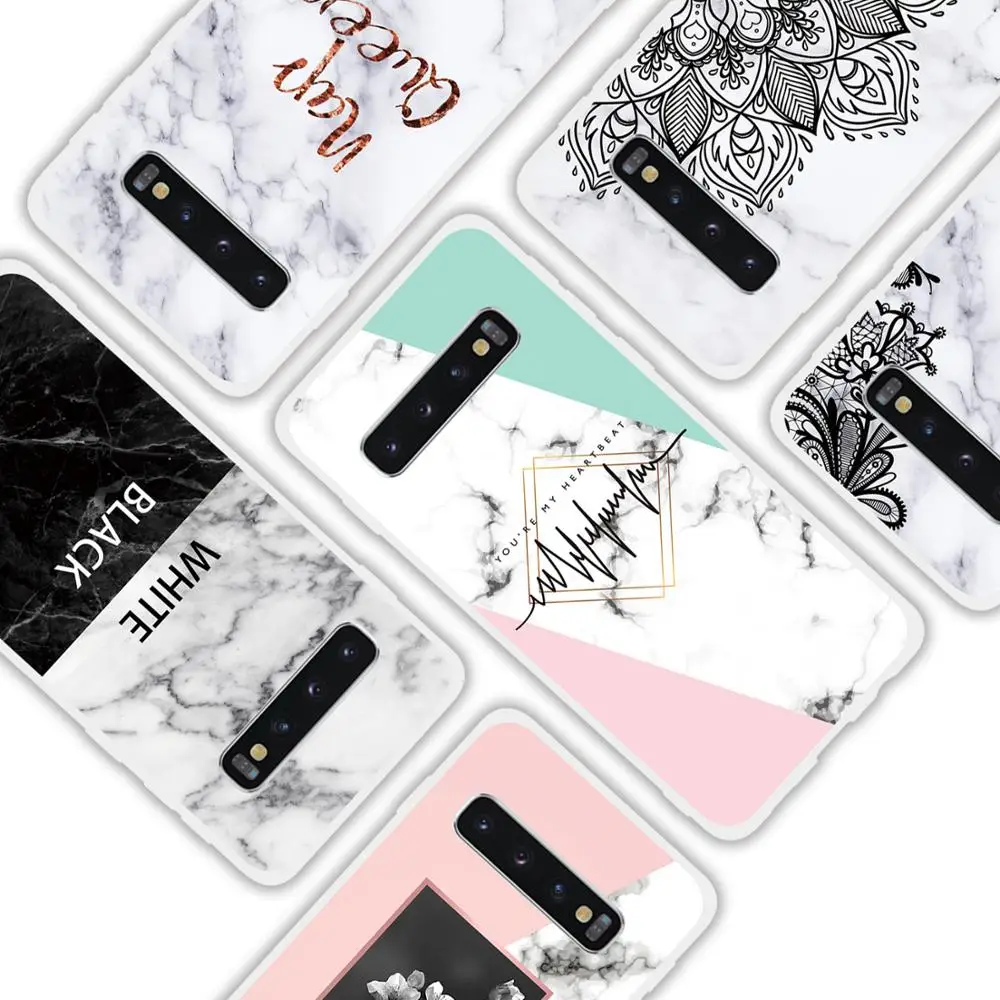 

LOVECOM Marble Flower Phone Cases For Samsung Galaxy A10 A20 A40 A50 A70 M10 M20 S10 Plus S10e S9 Note 8 9 Soft TPU Back Cover