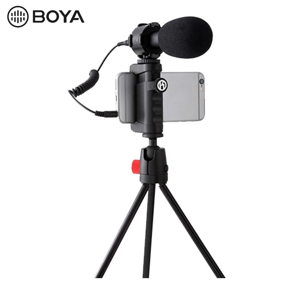 BOYA BY-PVM50 Профессиональный 3,5 мм стерео X/Y конденсаторный микрофон для DSLR камеры видеокамеры Аудио рекордер микрофон+ пена лобовое стекло