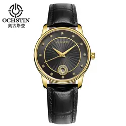 Ochstin новые женские Модные наручные часы кожаный ремешок кварцевые браслет Часы Для женщин женские Роскошные наручные часы Relojes 2017