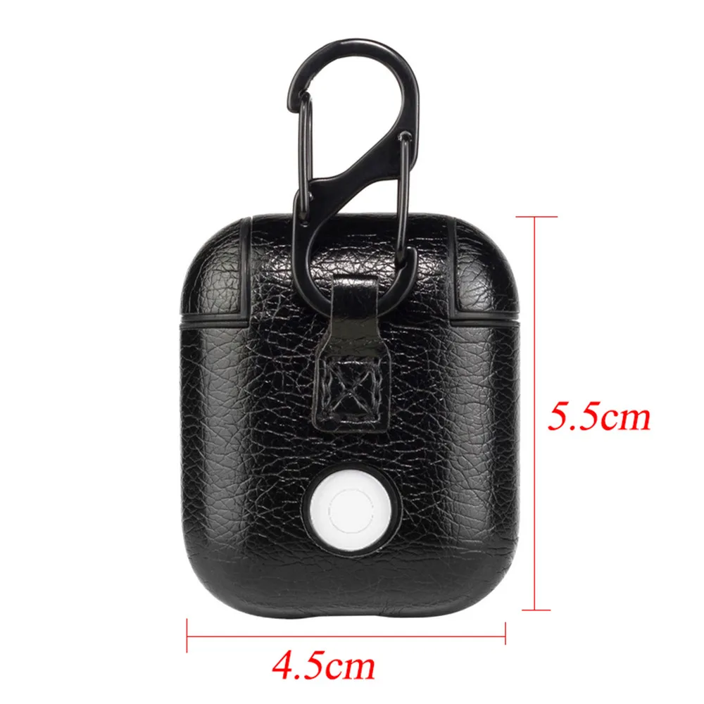 Genuine Leather Hook Case For AirPods Vintage Matte For Airpods 1 2 Luxury Protective Storage Bag Black Brown Drop shipping