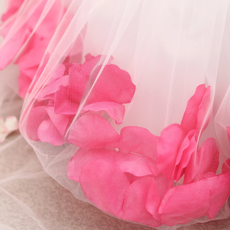 Платье с цветочным рисунком для маленьких девочек платье принцессы на свадьбу и день рождения для малышей, Детские Платья с цветочным рисунком Одежда для девочек от 0 до 2 лет, розовый цвет