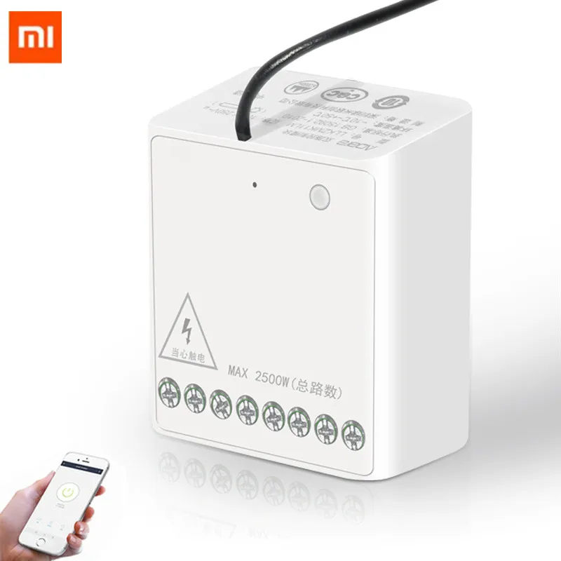 Xiaomi Mijia Aqara Eigenstone двухсторонний модуль управления беспроводной релейный контроллер 2 канала работает для Mijia домашний комплект