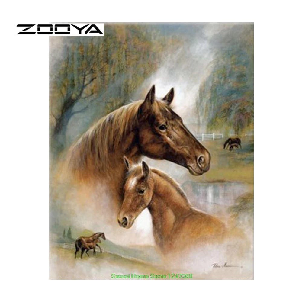 ZOOYA алмазная живопись вышивка рукоделие домашний декор картина мозаичный узор