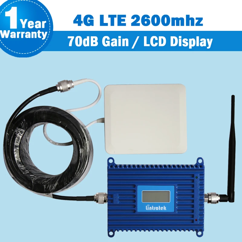 Lintratek 4G 2600 LTE мобильный усилитель сигнала ЖК дисплей Дисплей FDD мГц телефон